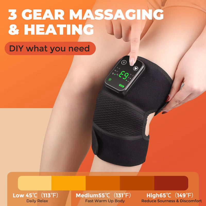 3-in-1 Heating & Vibration Massage Wrap for Knee, Elbow & Shoulder